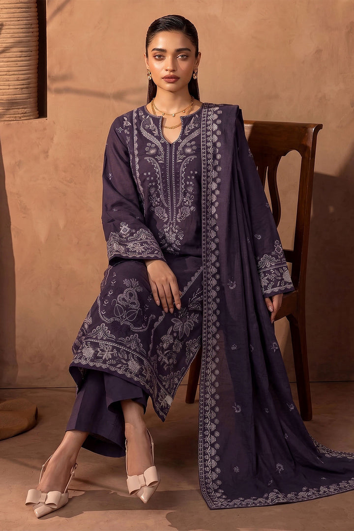 6279-MIZNA EMBROIDERED KHADDAR STITCHED