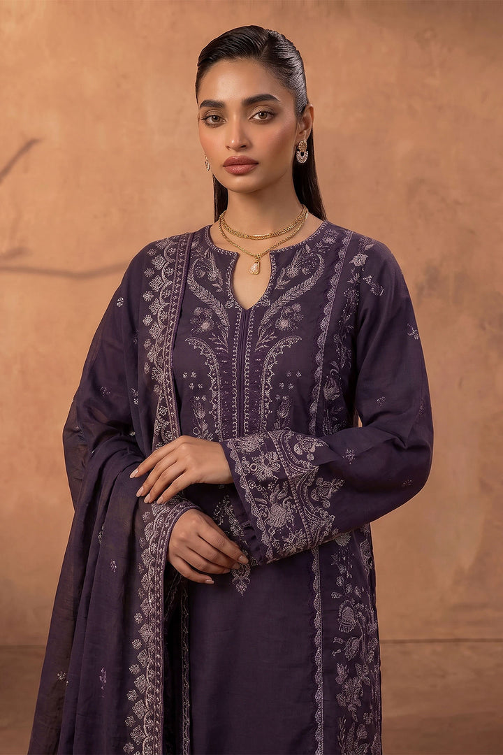 6279-MIZNA EMBROIDERED KHADDAR STITCHED