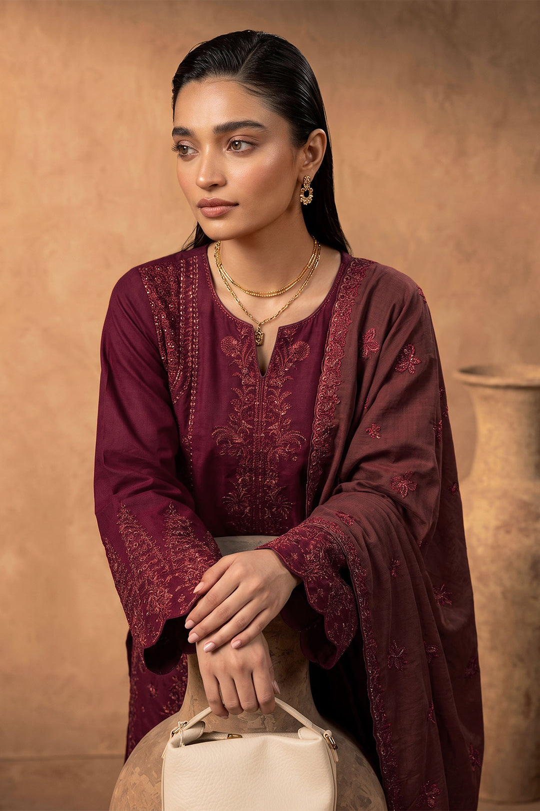 6281-ANIRA EMBROIDERED KHADDAR UNSTITCHED