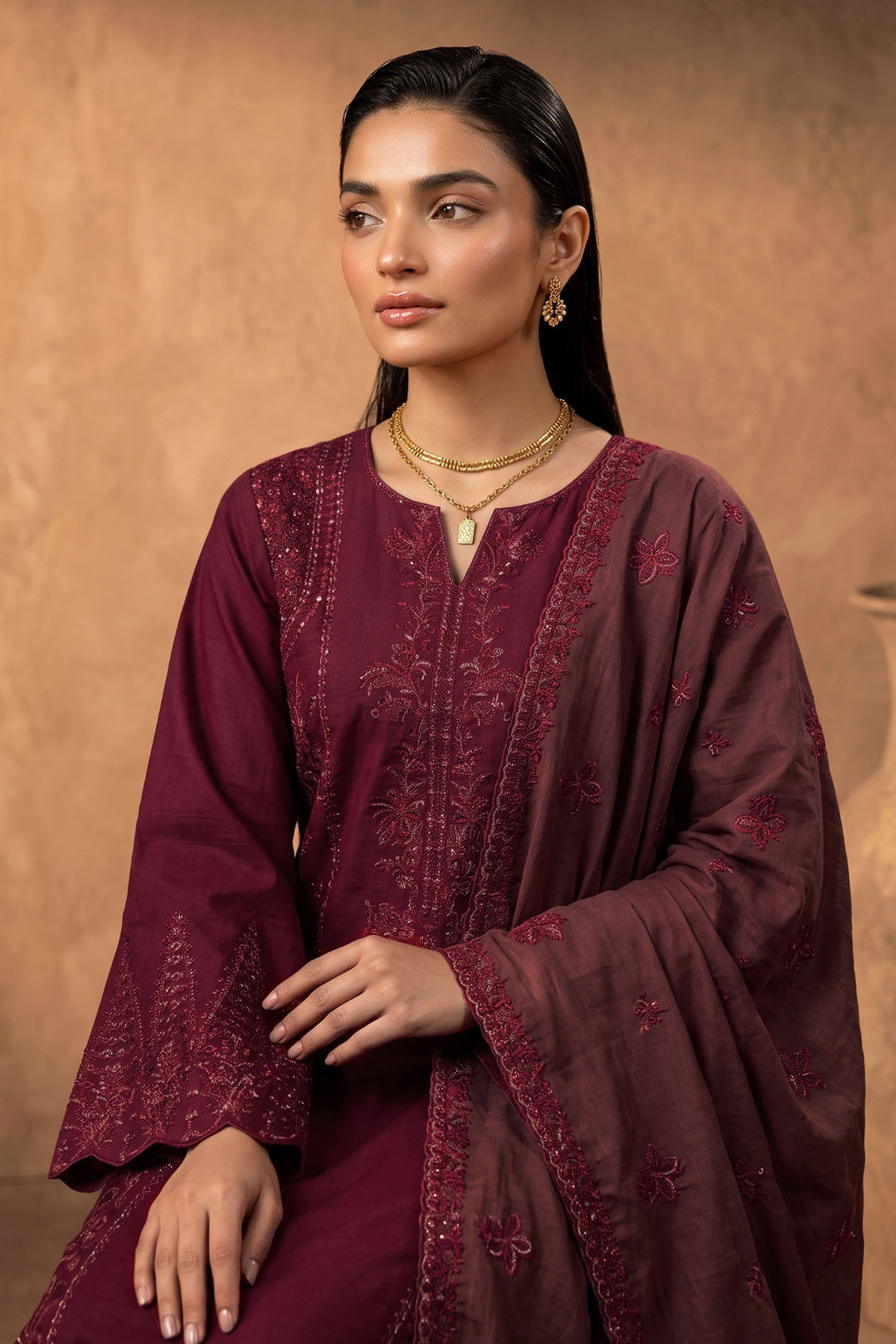 6281-ANIRA EMBROIDERED KHADDAR UNSTITCHED