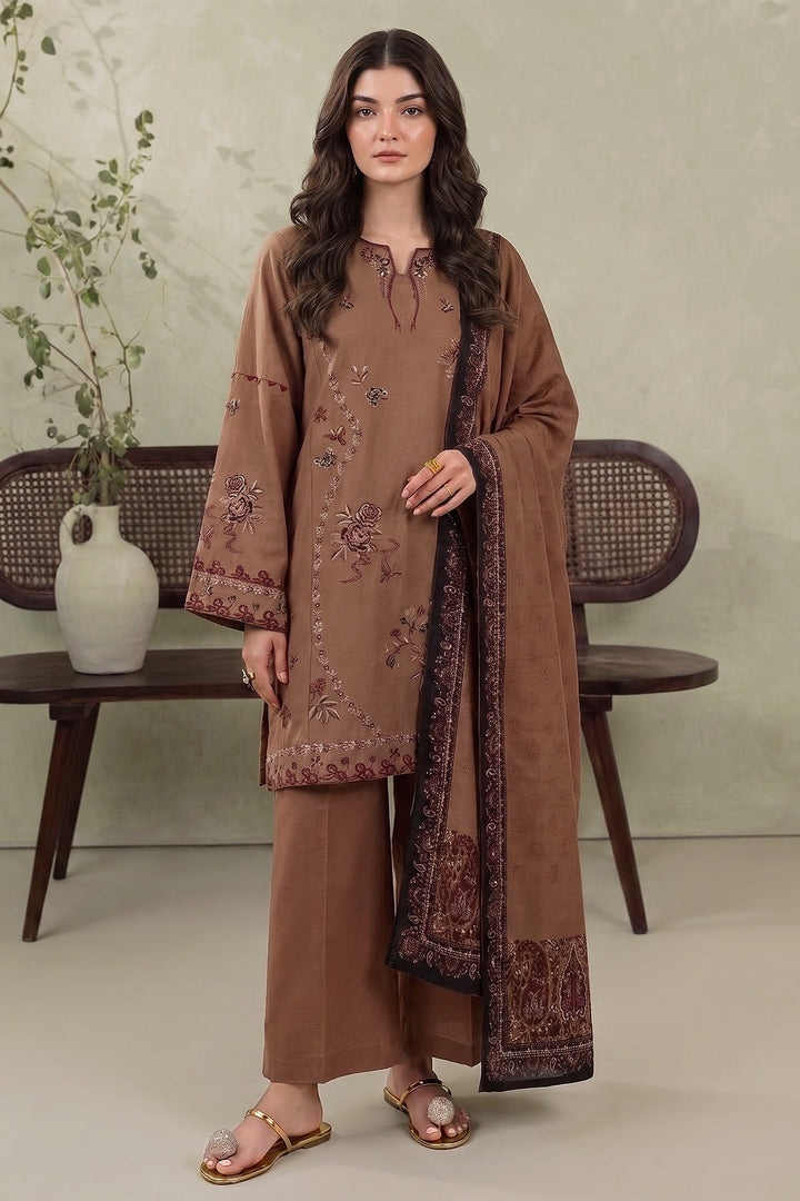 6285-NELIA EMBROIDERED KHADDAR UNSTITCHED