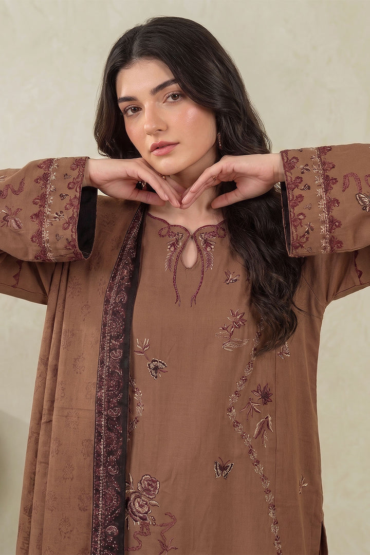 6285-NELIA EMBROIDERED KHADDAR UNSTITCHED