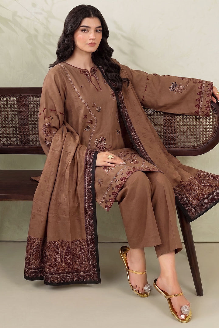 6285-NELIA EMBROIDERED KHADDAR UNSTITCHED