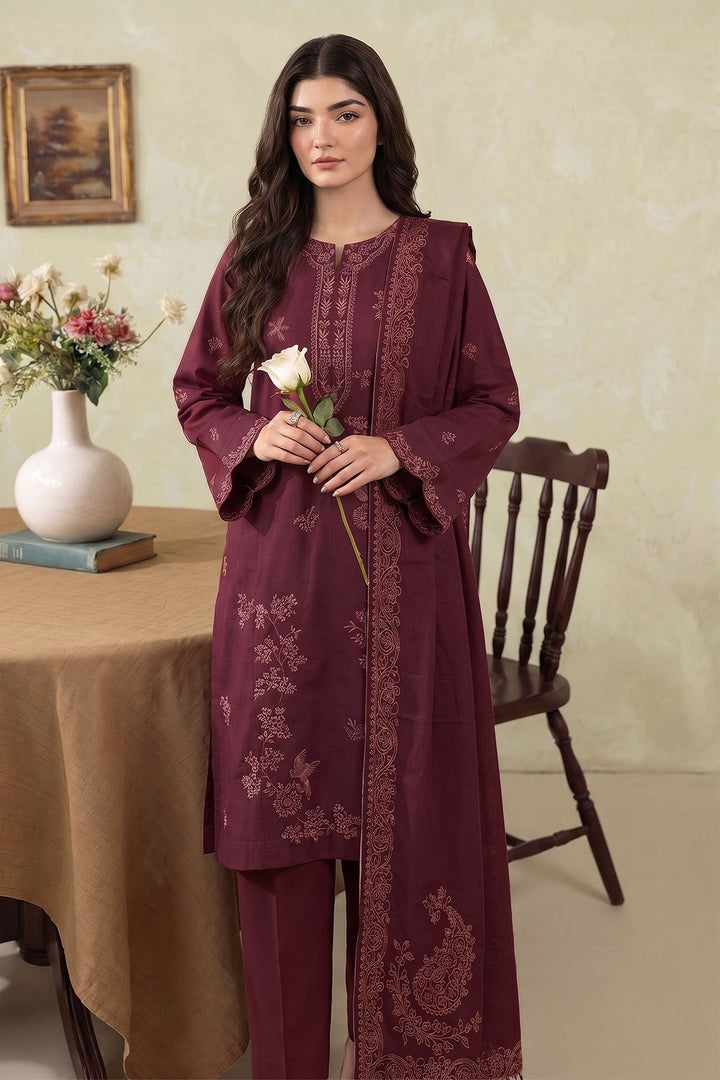6286-YUNA EMBROIDERED KHADDAR STITCHED