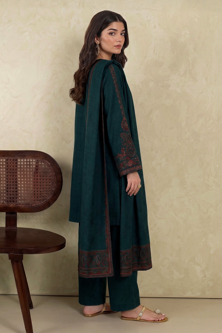6287-FEYA EMBROIDERED KHADDAR STITCHED