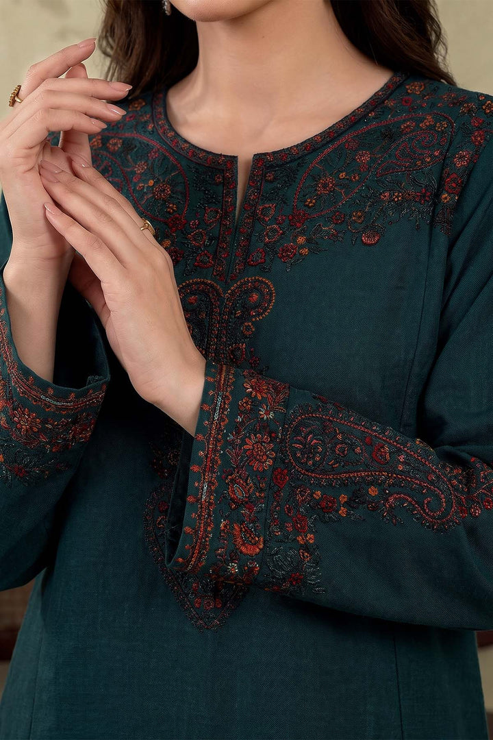 6287-FEYA EMBROIDERED KHADDAR STITCHED