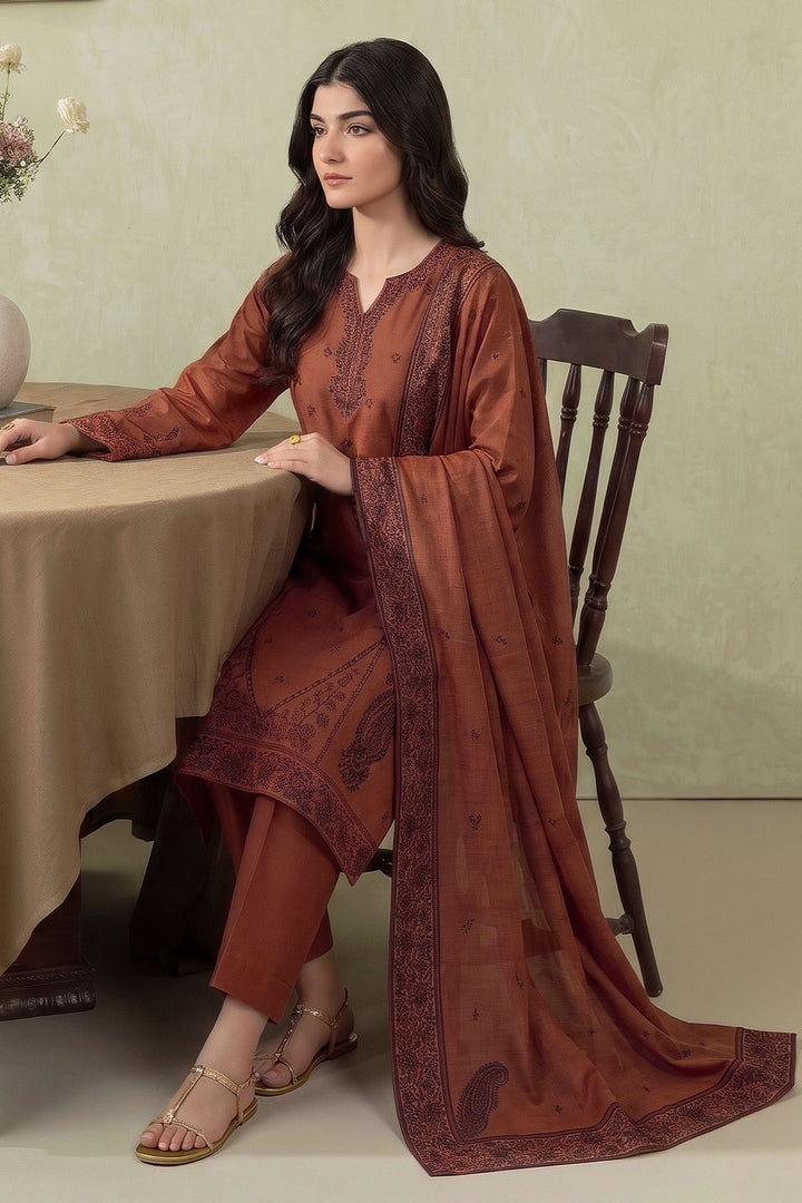 6288-DEYA EMBROIDERED KHADDAR STITCHED
