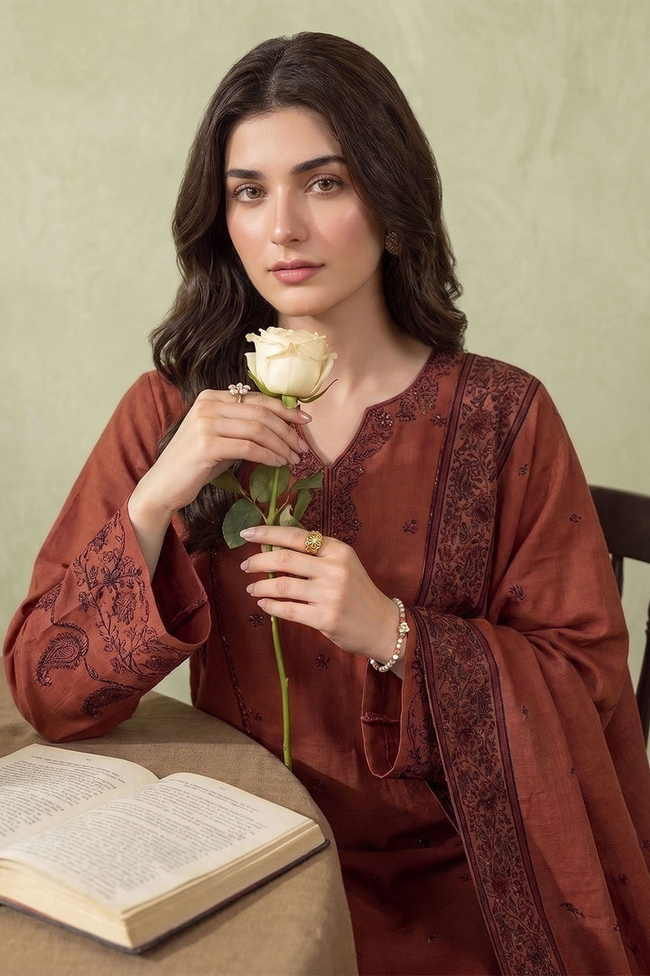 6288-DEYA EMBROIDERED KHADDAR STITCHED