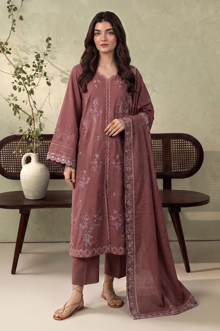 6289-UZMI EMBROIDERED KHADDAR STITCHED