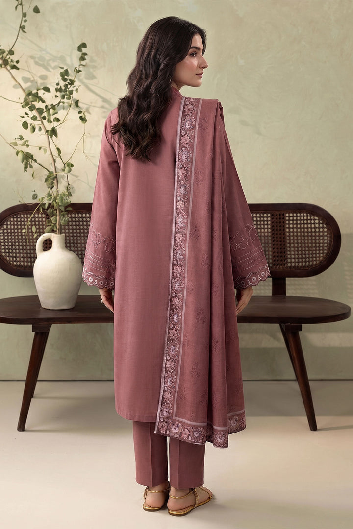 6289-UZMI EMBROIDERED KHADDAR STITCHED
