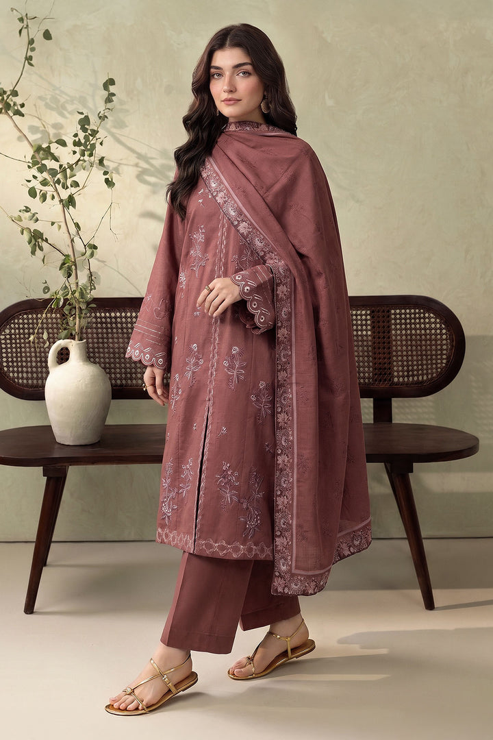 6289-UZMI EMBROIDERED KHADDAR STITCHED
