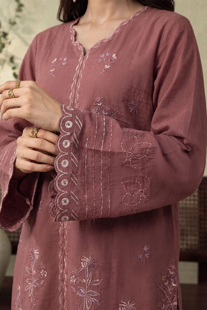 6289-UZMI EMBROIDERED KHADDAR STITCHED
