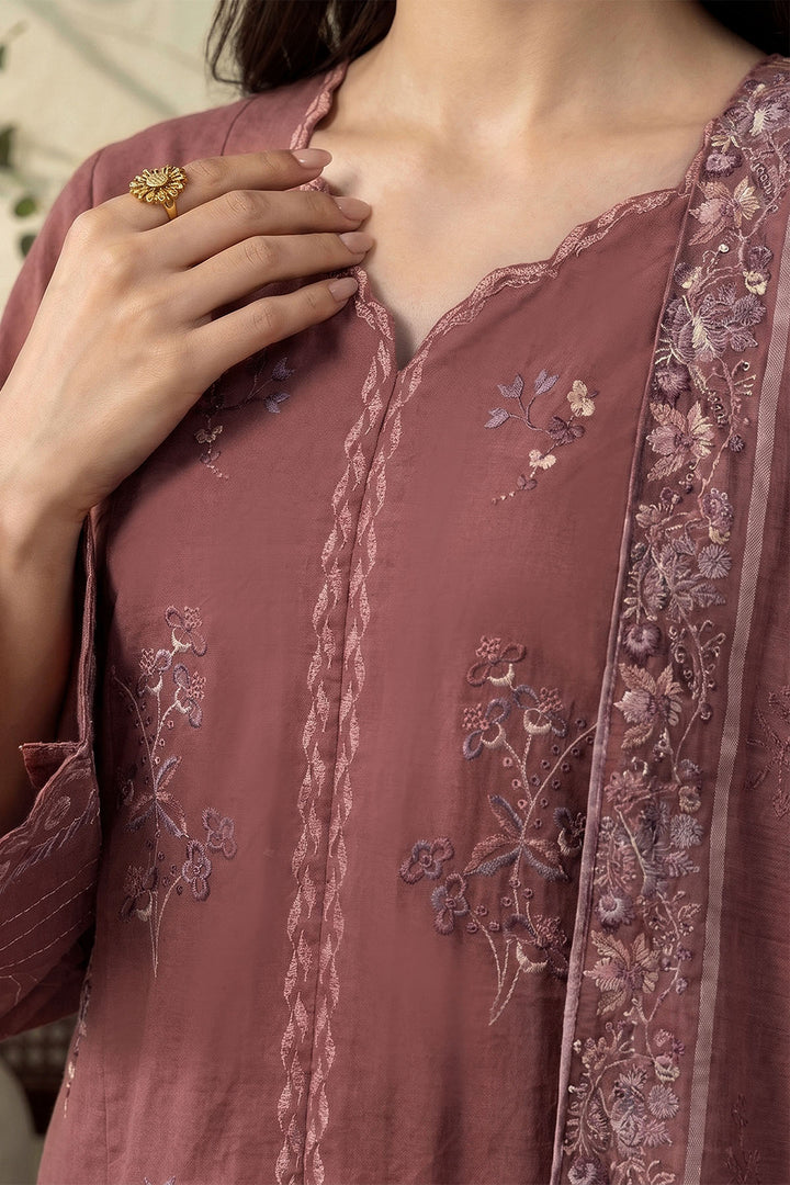 6289-UZMI EMBROIDERED KHADDAR STITCHED