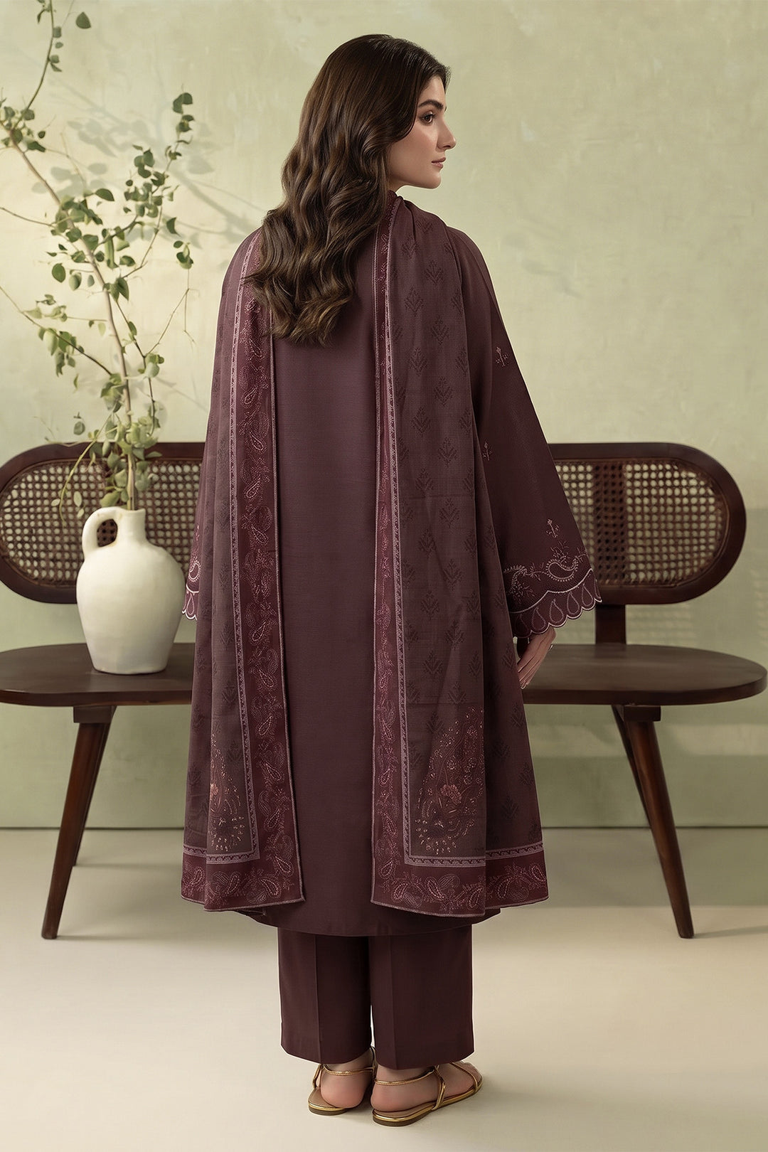 6290-ILANA EMBROIDERED KHADDAR STITCHED