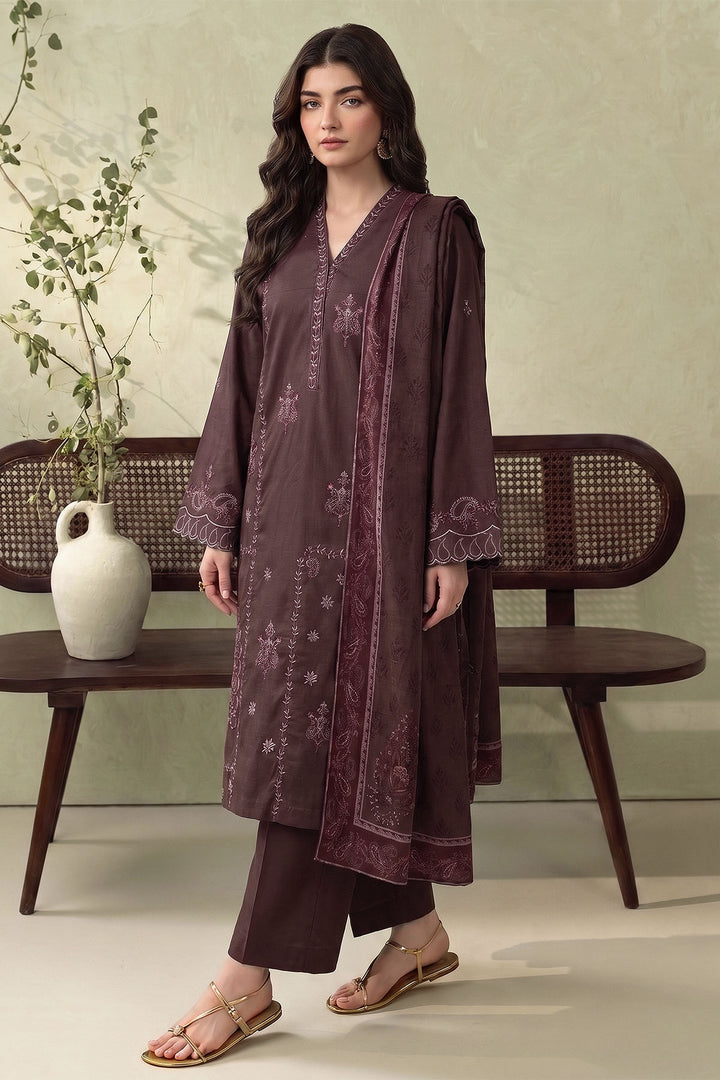 6290-ILANA EMBROIDERED KHADDAR STITCHED