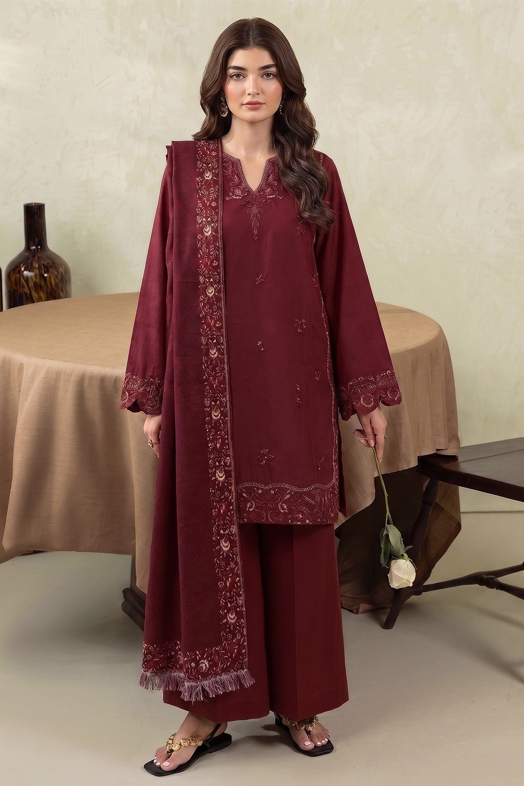 6291-IMAN EMBROIDERED KHADDAR UNSTITCHED