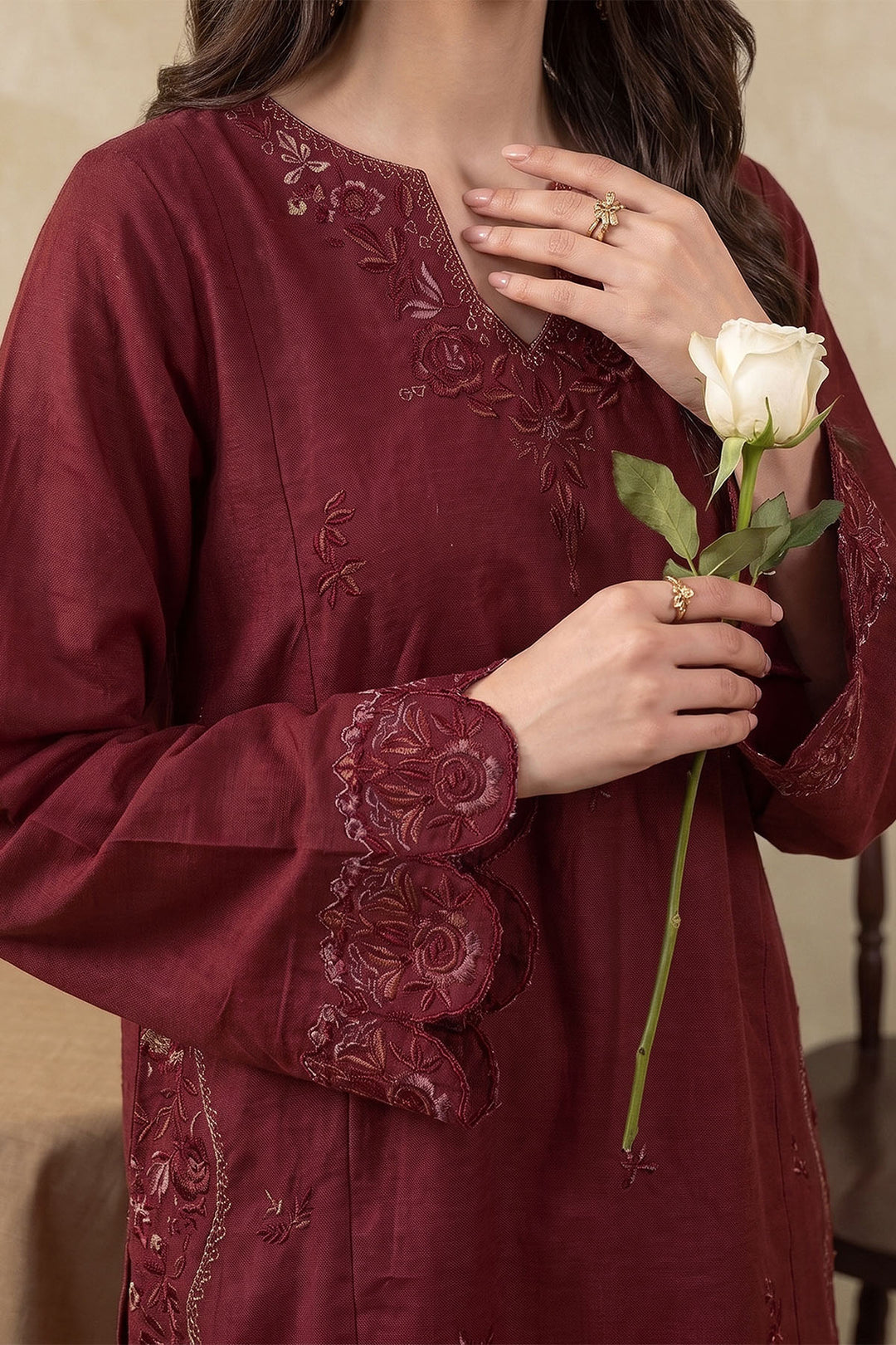 6291-IMAN EMBROIDERED KHADDAR UNSTITCHED