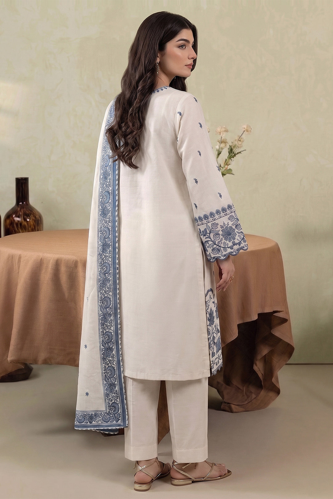 6292-PARI EMBROIDERED KHADDAR STITCHED