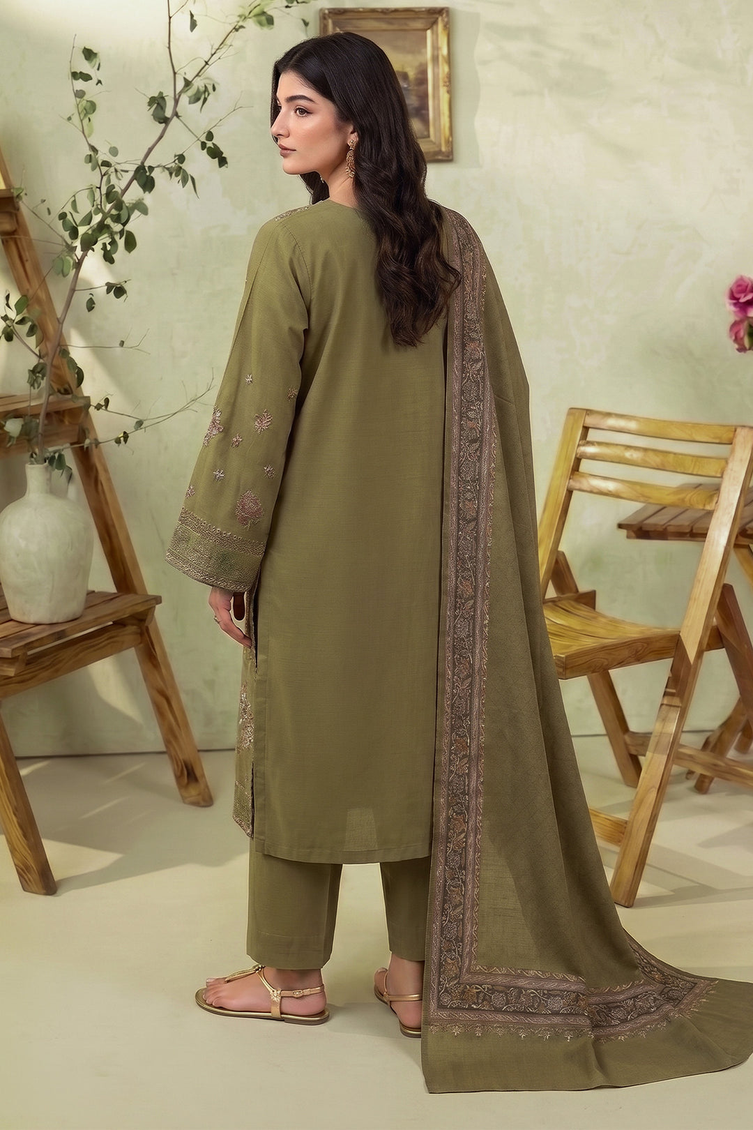 6293-NYLA EMBROIDERED KHADDAR UNSTITCHED