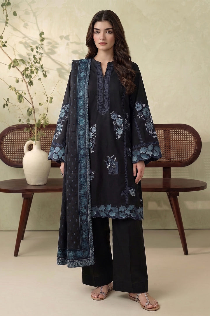 6294-AELA EMBROIDERED KHADDAR STITCHED