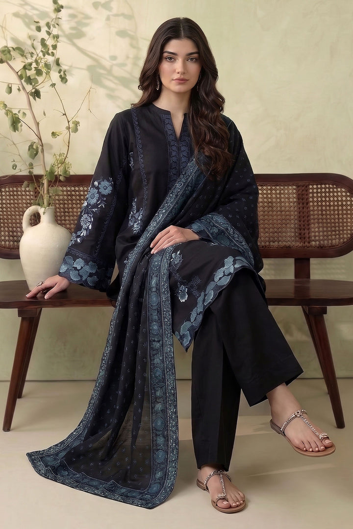 6294-AELA EMBROIDERED KHADDAR STITCHED