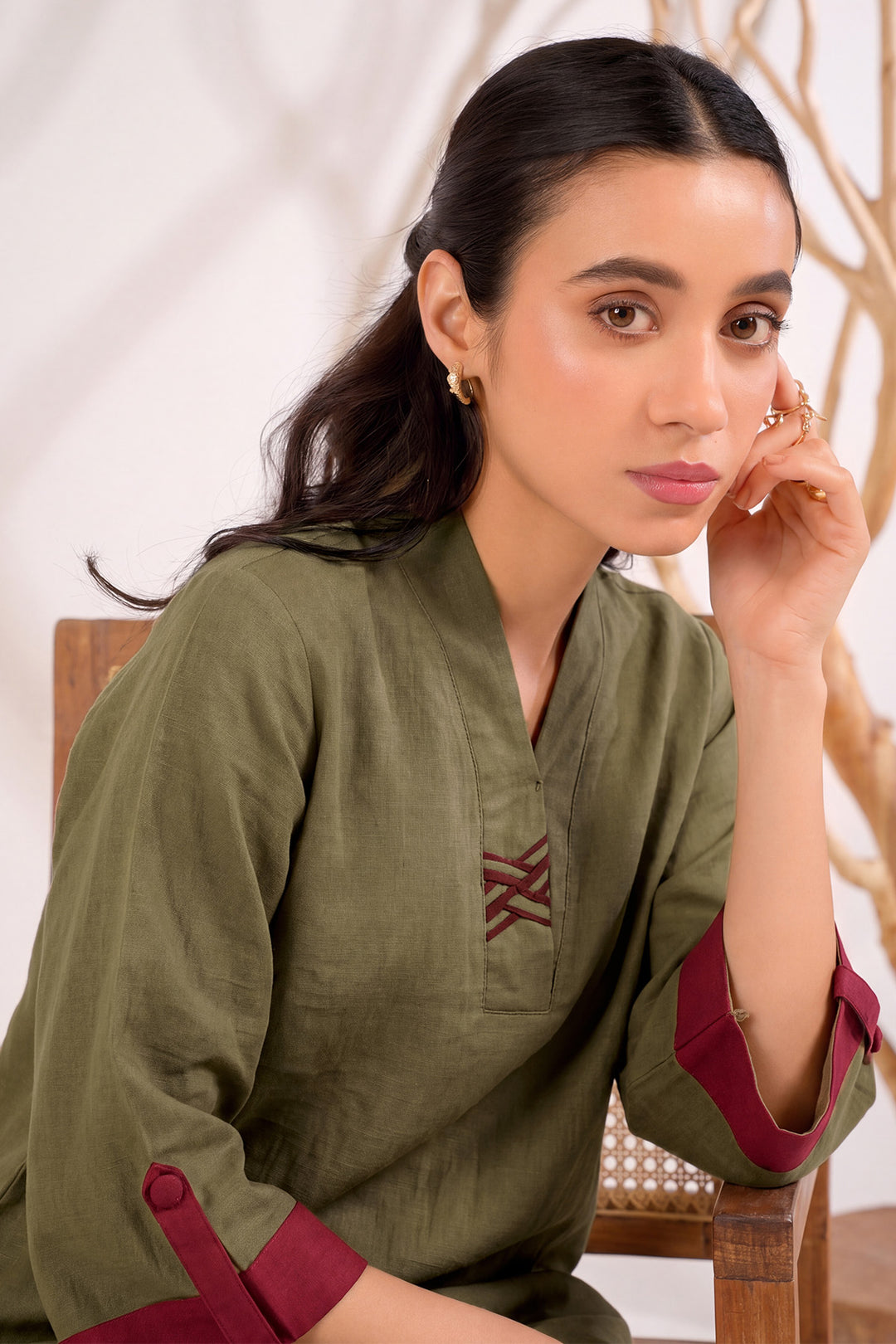6316-ZIMAL EMBROIDERED KHADDAR STITCHED