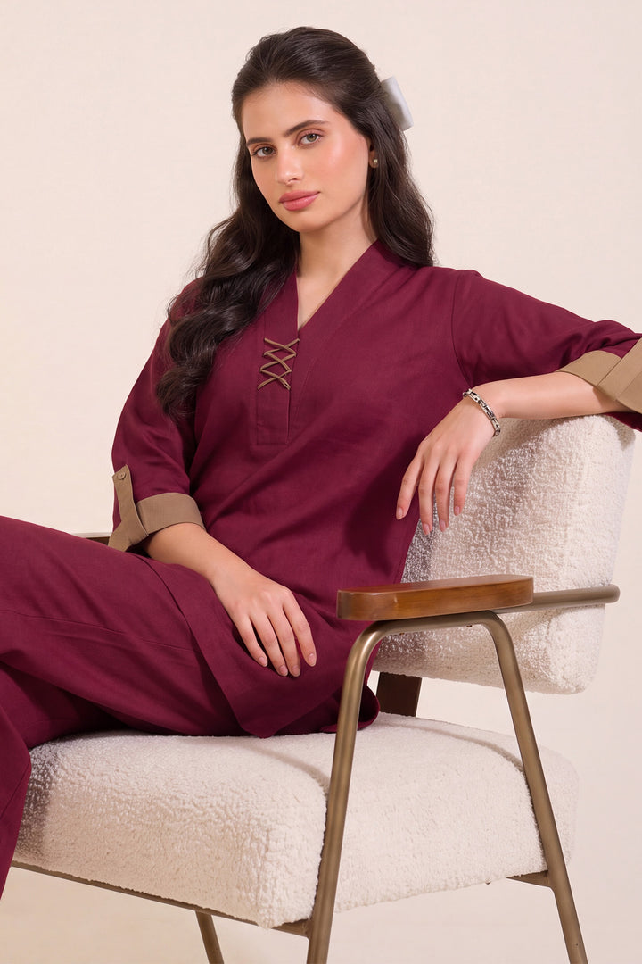 6318-NOOR EMBROIDERED KHADDAR STITCHED