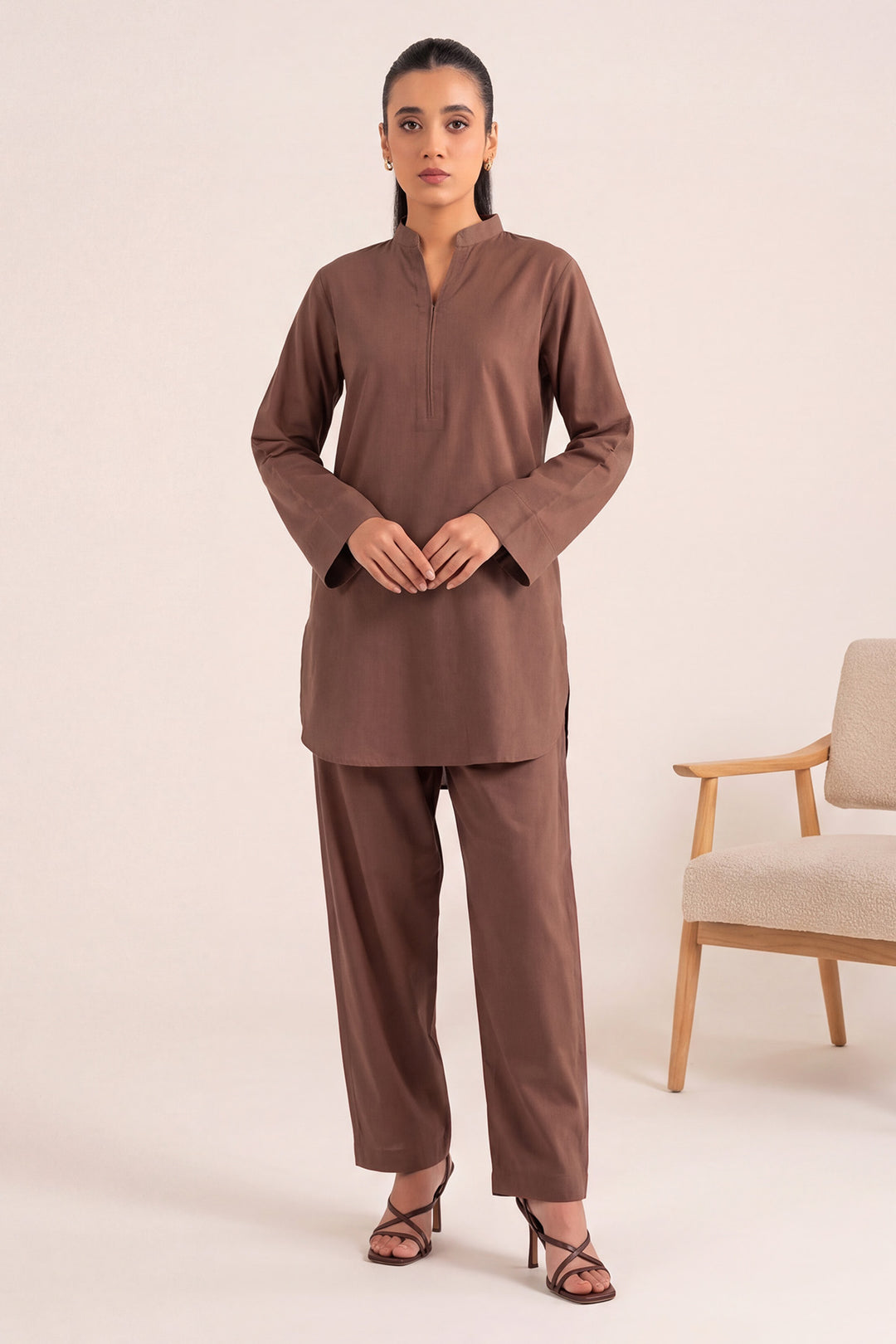 6320-ZARIN EMBROIDERED KHADDAR STITCHED
