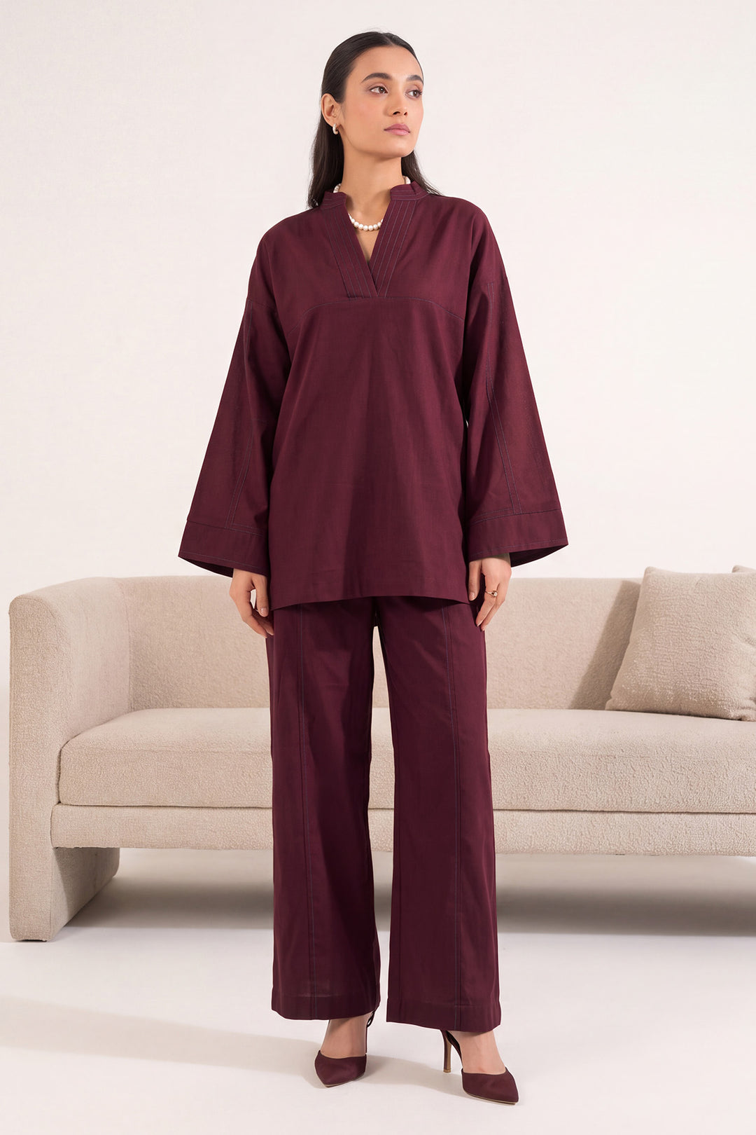 6322-HALA EMBROIDERED KHADDAR STITCHED