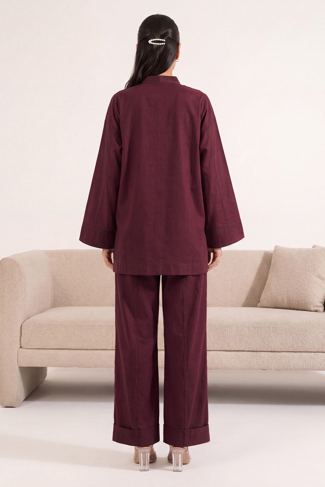 6322-HALA EMBROIDERED KHADDAR STITCHED