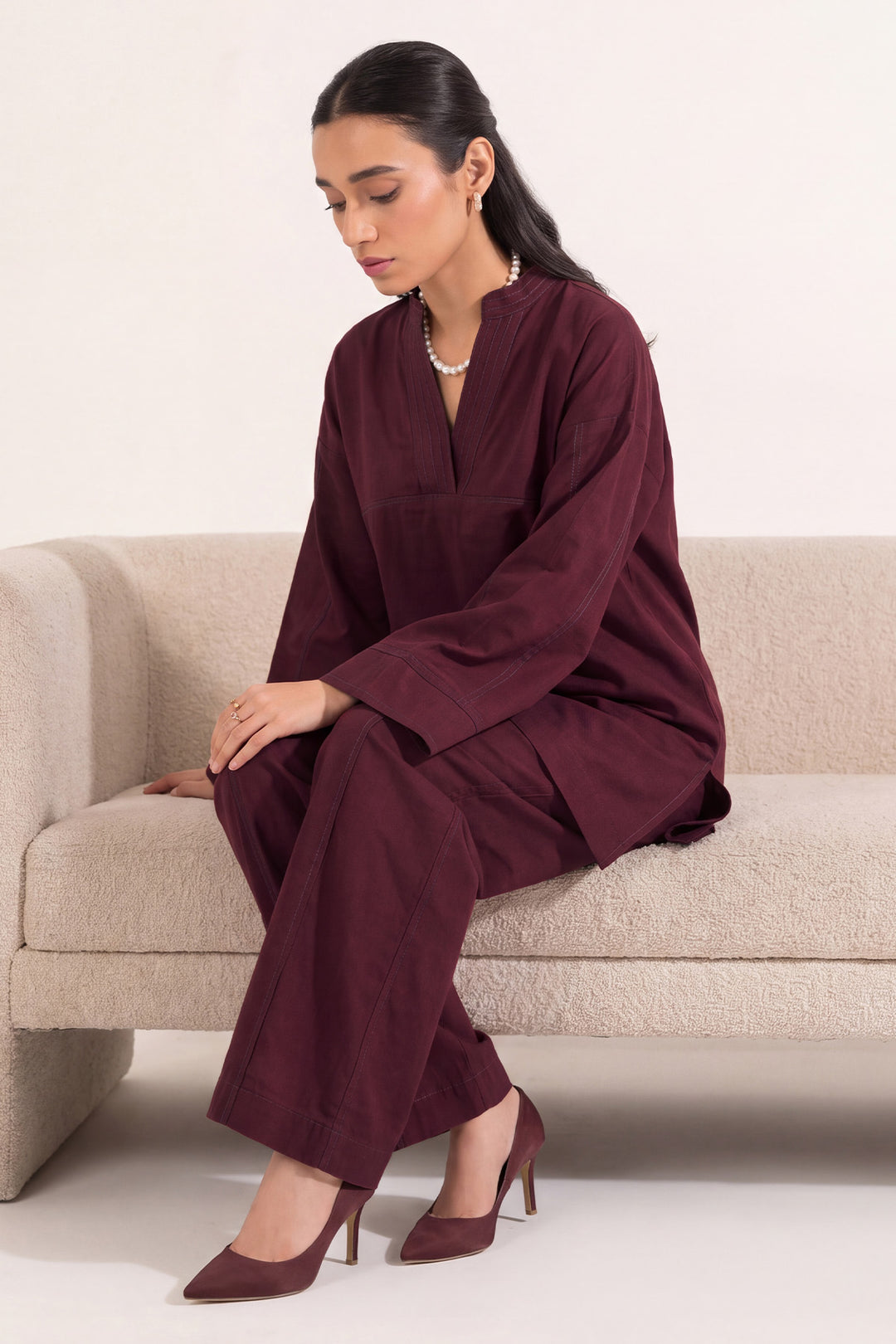 6322-HALA EMBROIDERED KHADDAR STITCHED