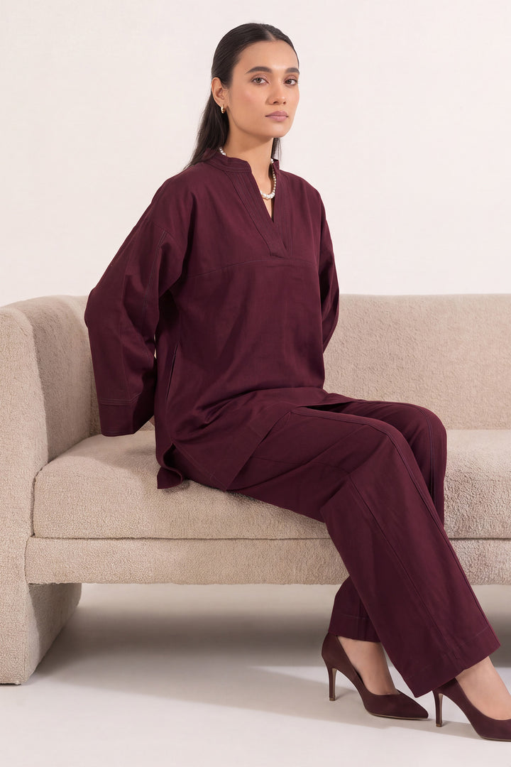 6322-HALA EMBROIDERED KHADDAR STITCHED