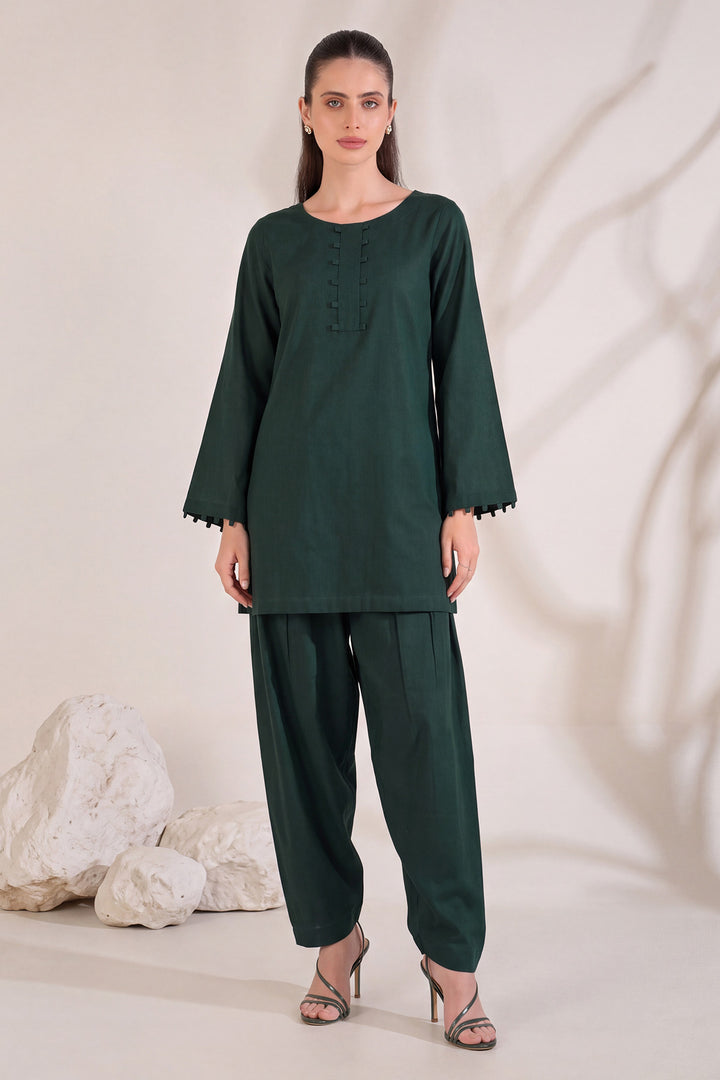 6323-FATEEN EMBROIDERED KHADDAR STITCHED