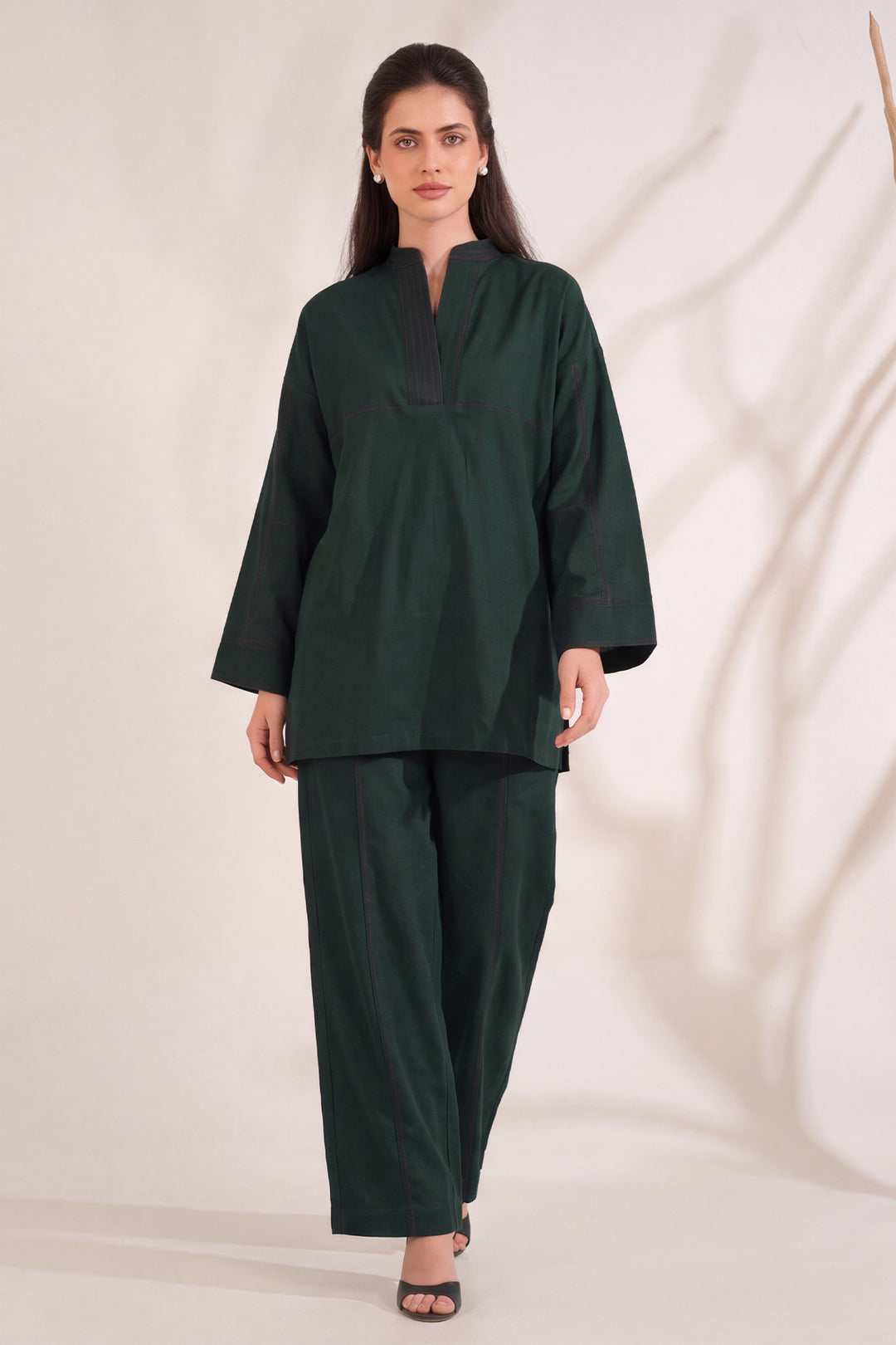6324-ELARA EMBROIDERED KHADDAR STITCHED
