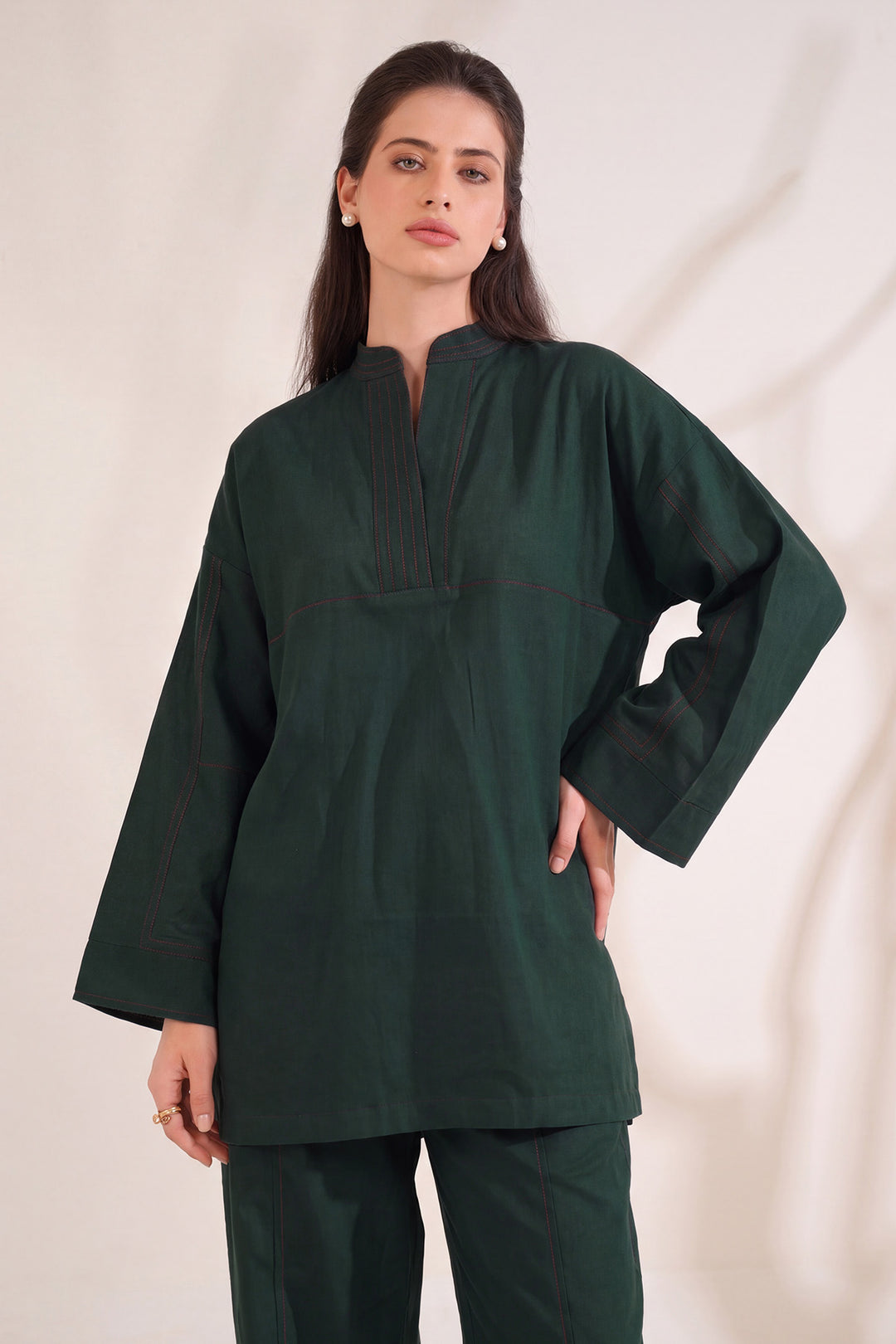 6324-ELARA EMBROIDERED KHADDAR STITCHED