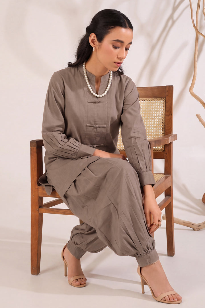 6325-ANZISH EMBROIDERED KHADDAR STITCHED