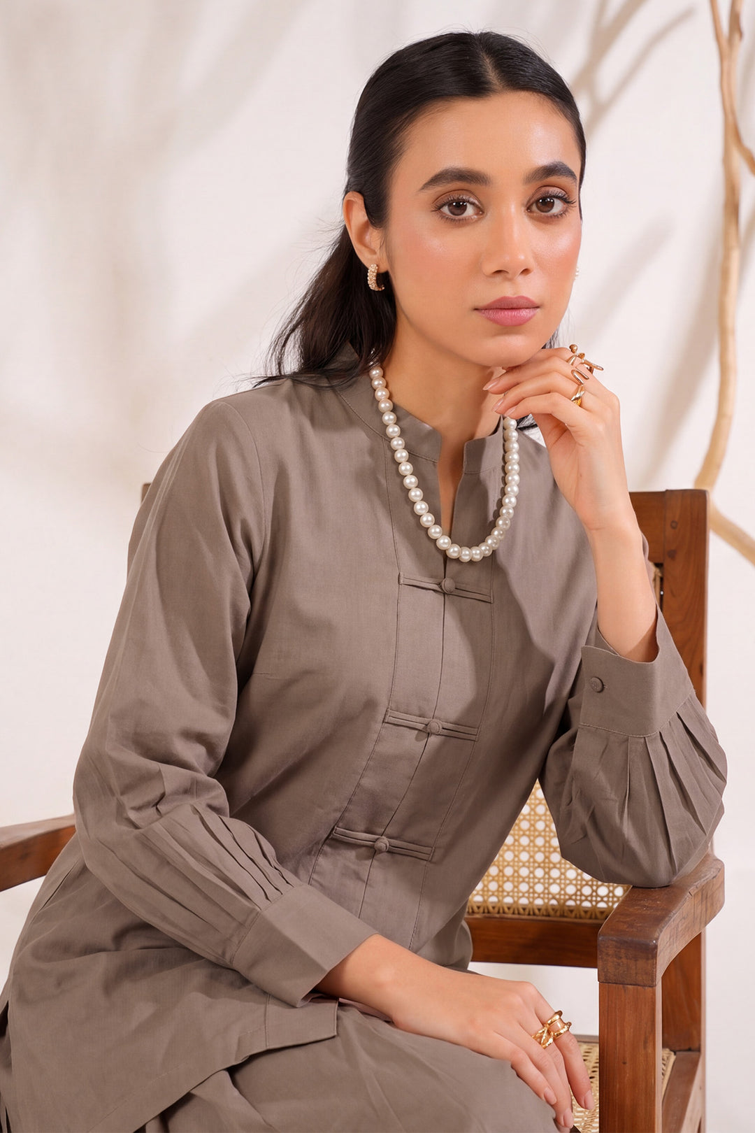 6325-ANZISH EMBROIDERED KHADDAR STITCHED