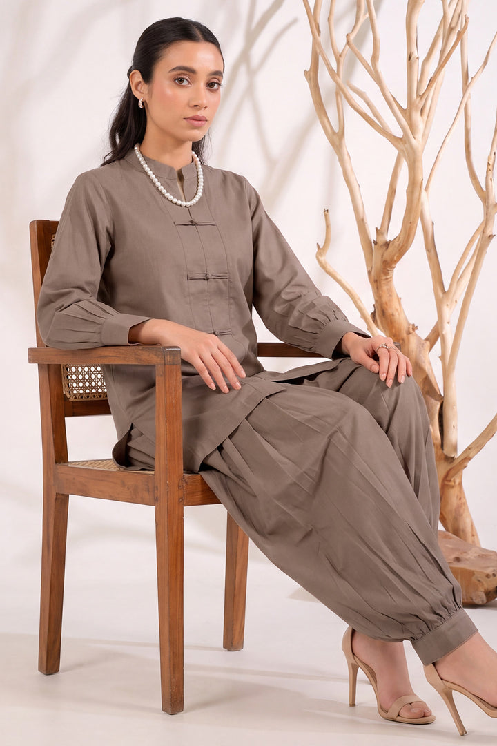 6325-ANZISH EMBROIDERED KHADDAR STITCHED