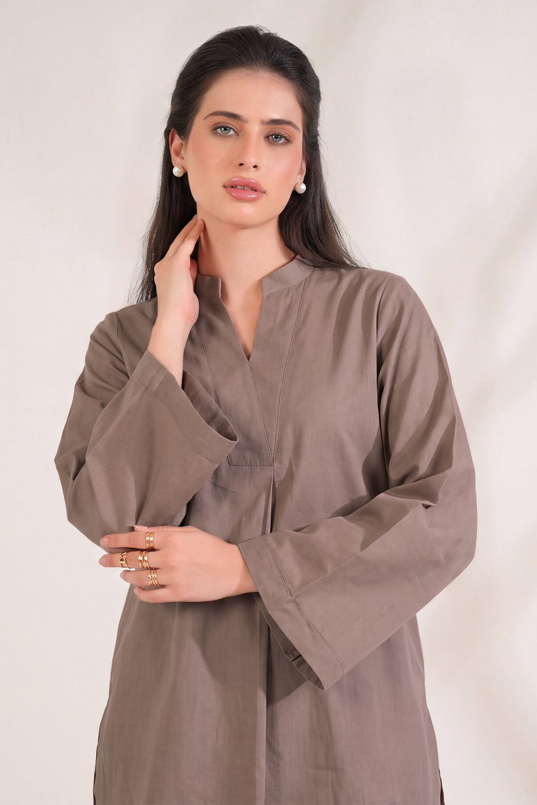 6326-RAAHA EMBROIDERED KHADDAR STITCHED