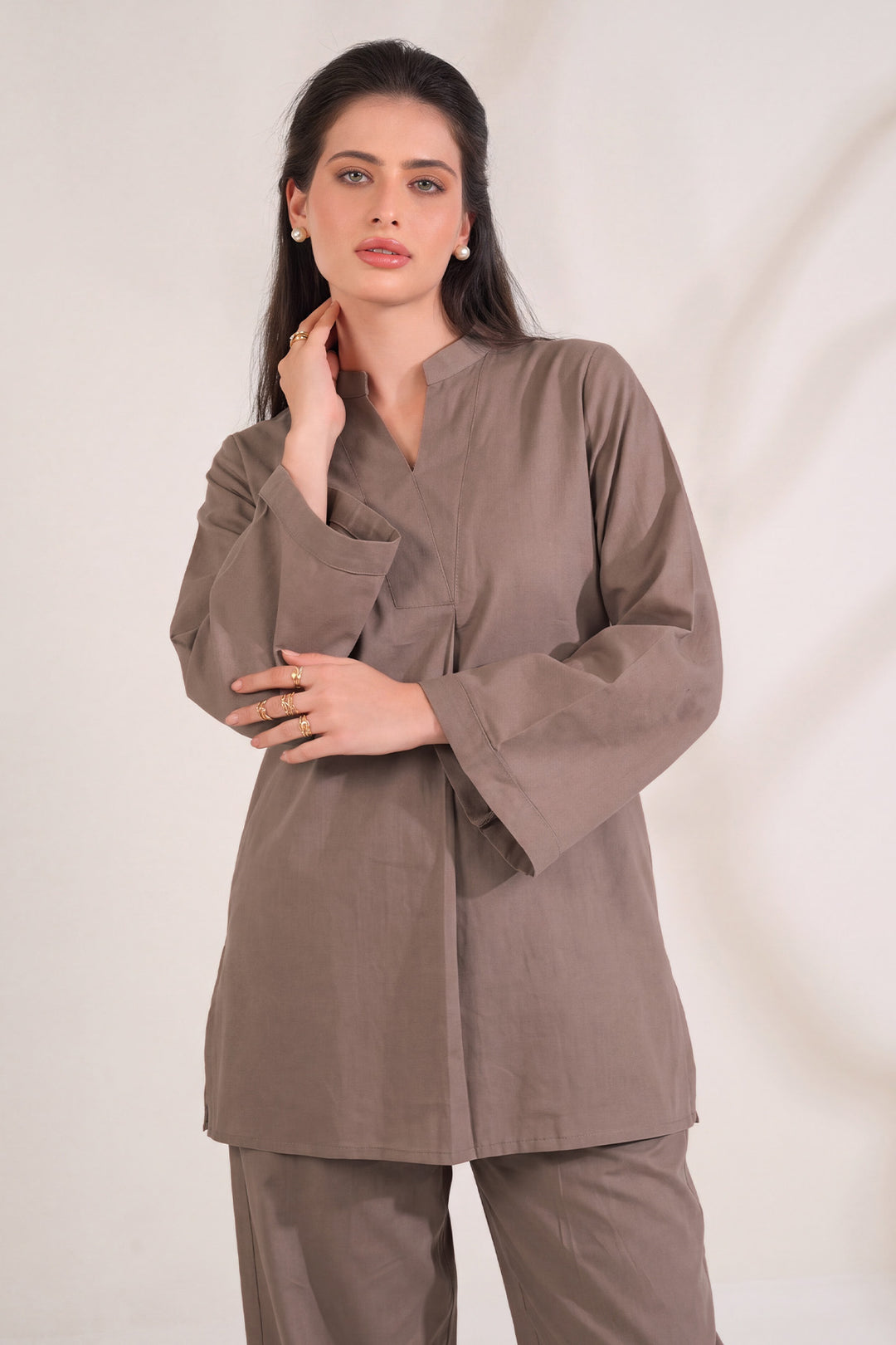 6326-RAAHA EMBROIDERED KHADDAR STITCHED