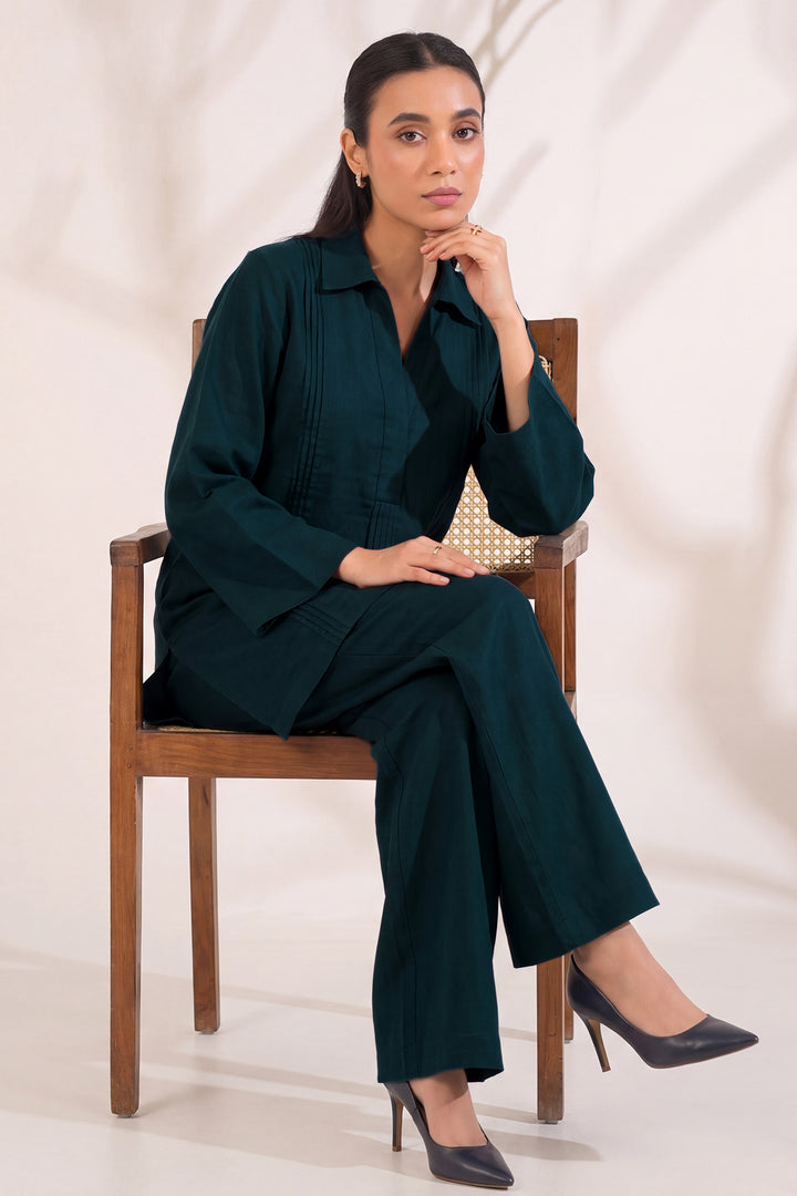 6327-IRAAYA EMBROIDERED KHADDAR STITCHED