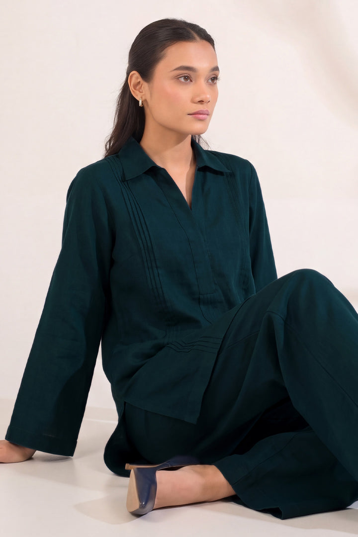6327-IRAAYA EMBROIDERED KHADDAR STITCHED