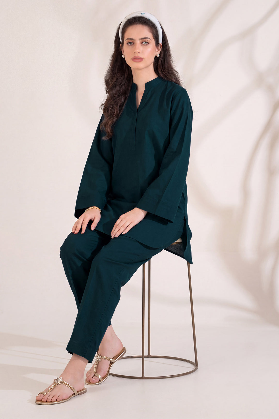 6328-AVAIA EMBROIDERED KHADDAR STITCHED