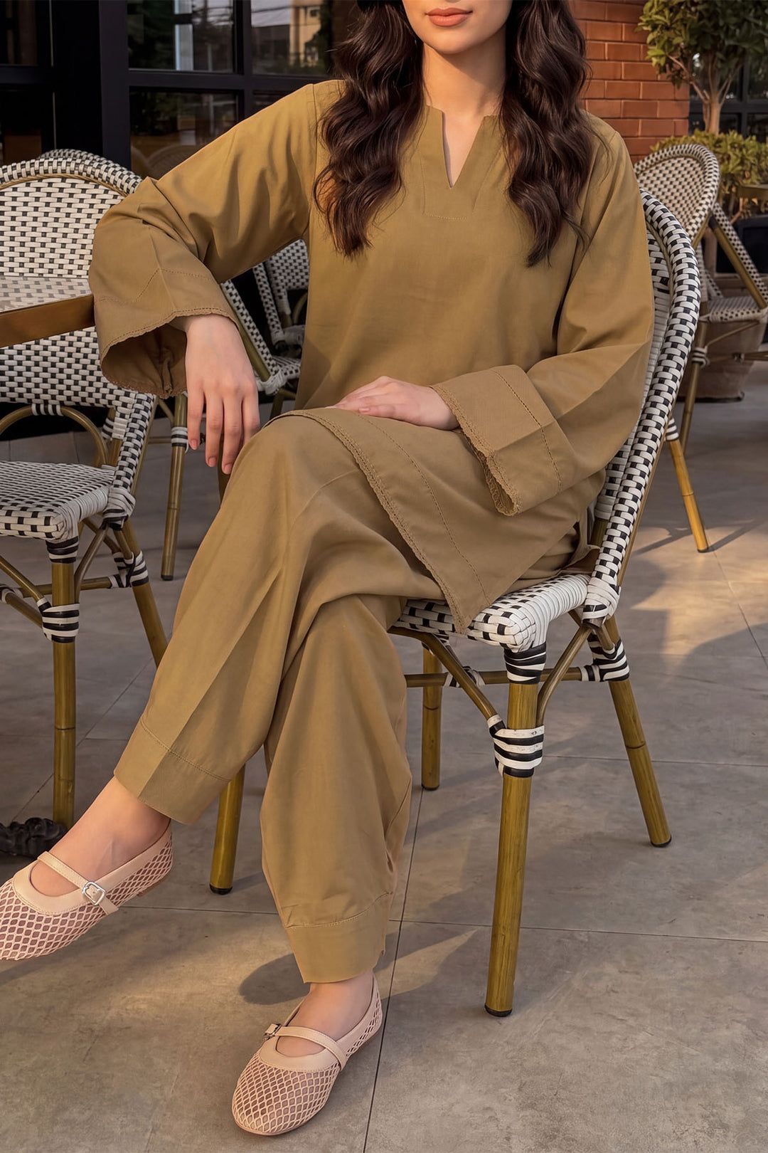 6334-HOOROB DYED GEORGETTE STITCHED