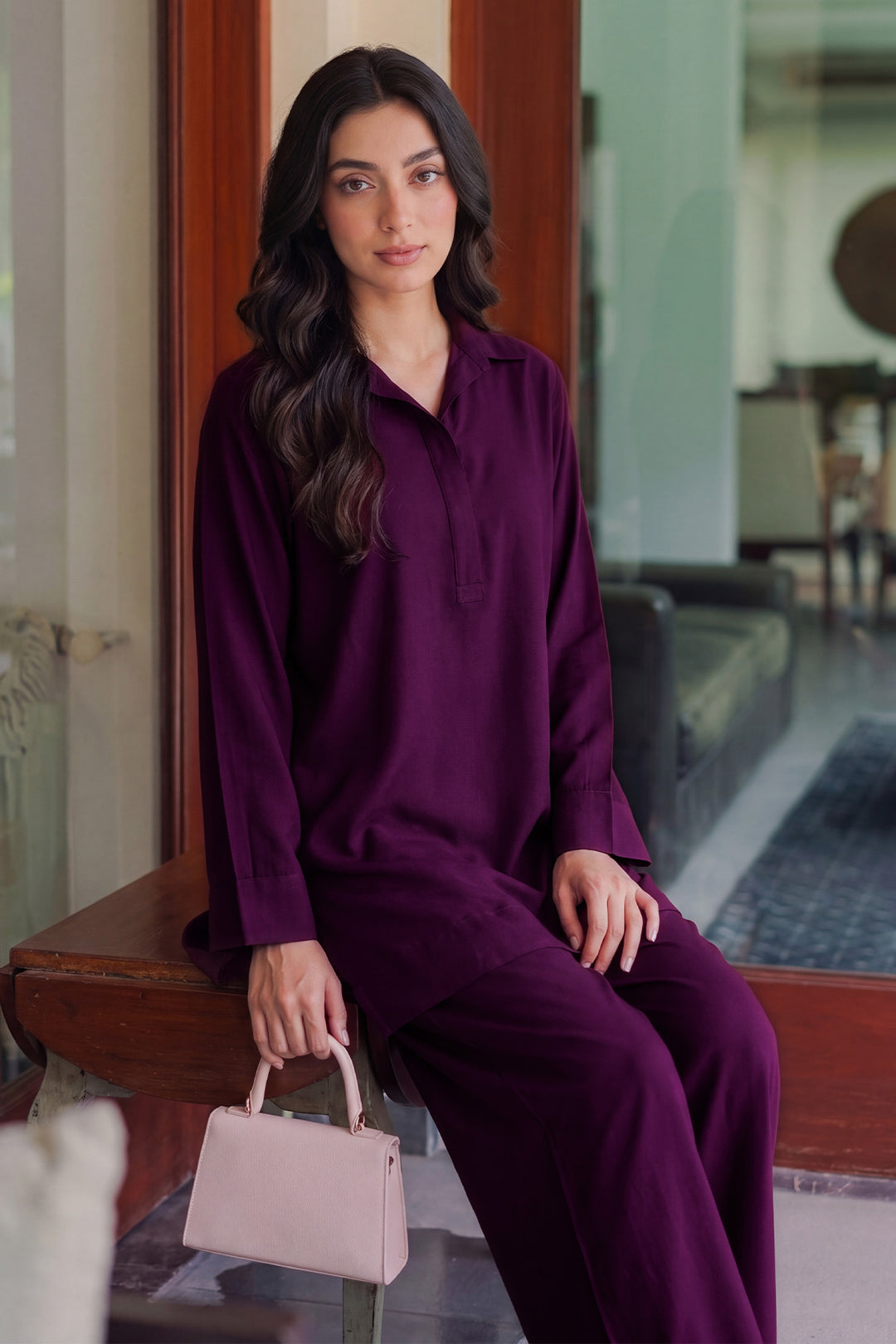 6335-HANAT DYED GEORGETTE STITCHED