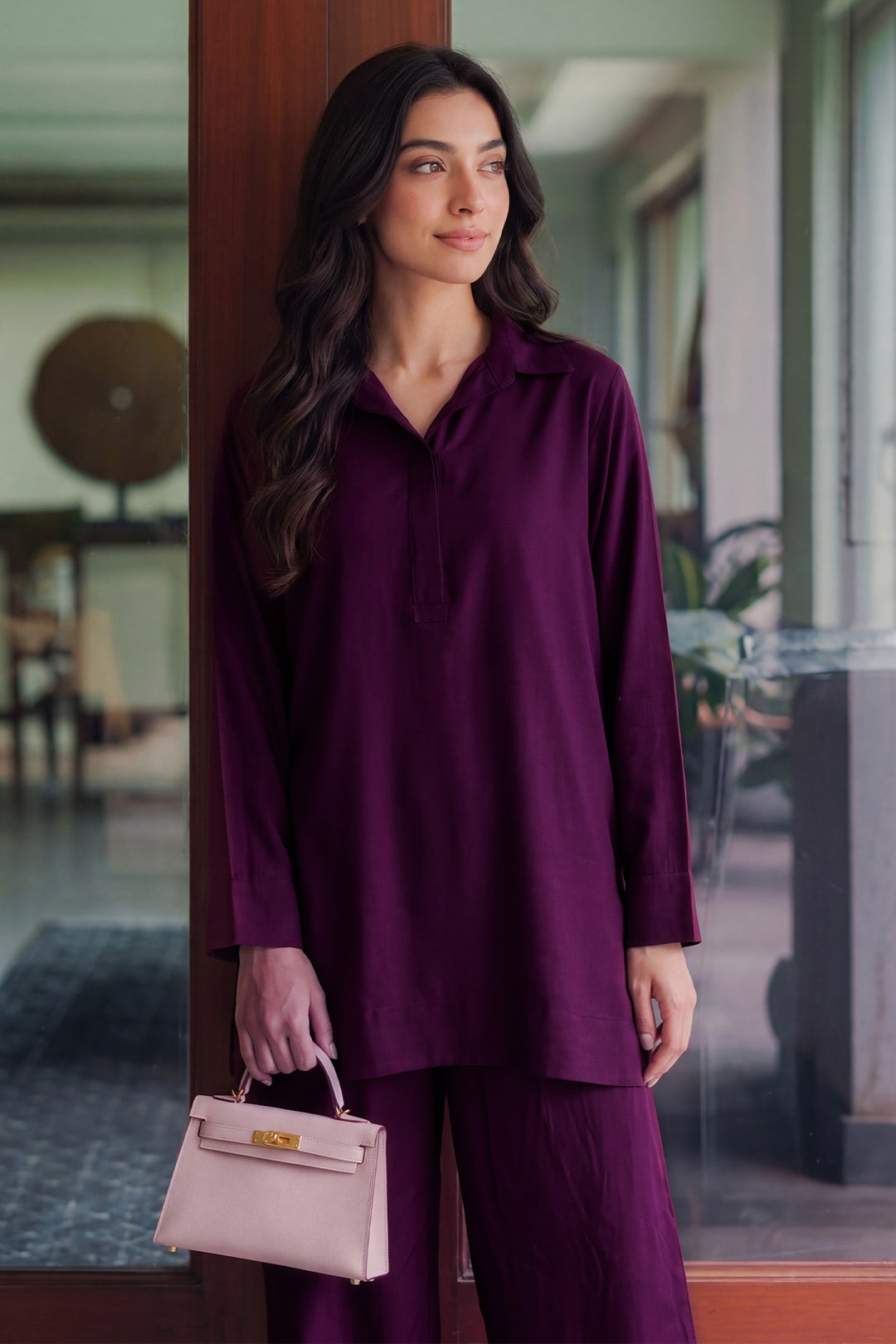6335-HANAT DYED GEORGETTE STITCHED