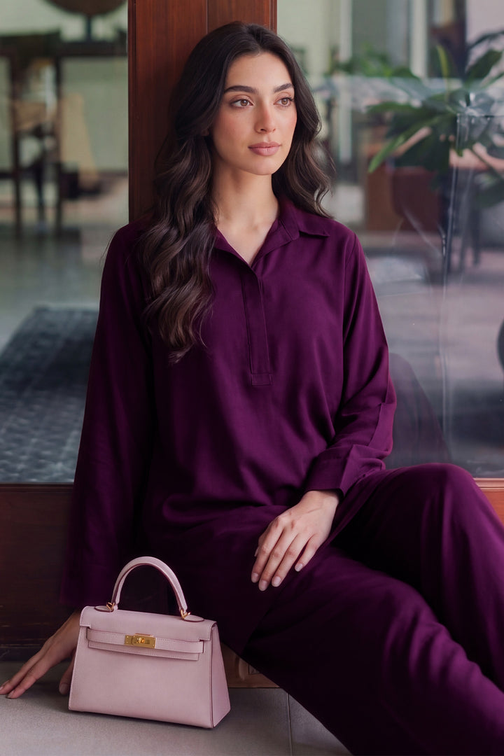 6335-HANAT DYED GEORGETTE STITCHED