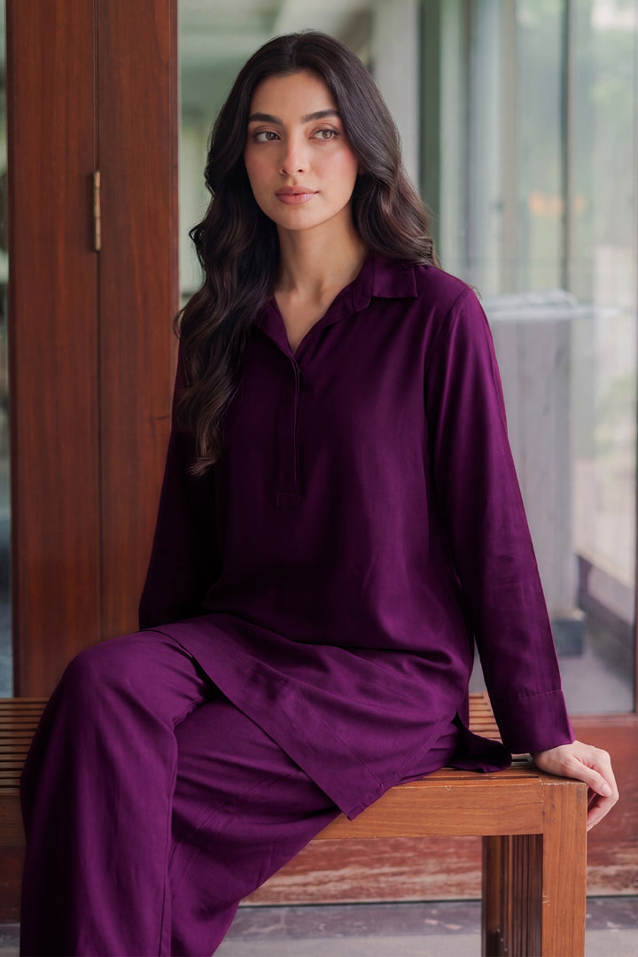 6335-HANAT DYED GEORGETTE STITCHED