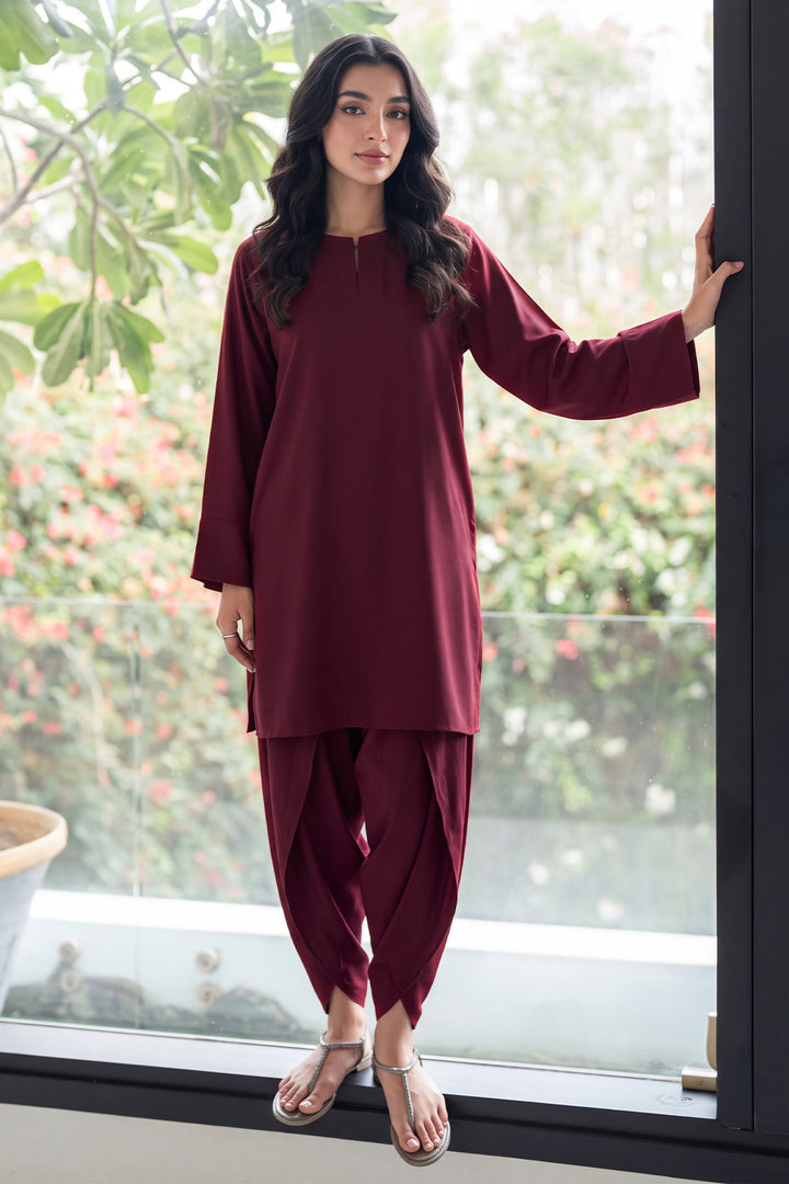 6336-HAZEL DYED GEORGETTE STITCHED