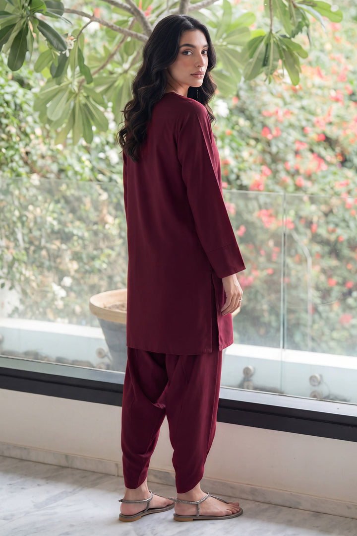 6336-HAZEL DYED GEORGETTE STITCHED